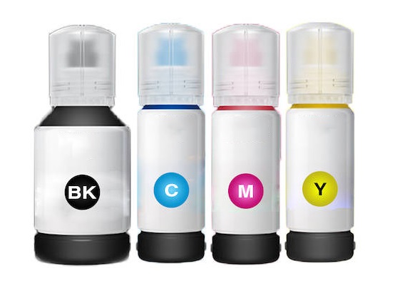 Compatible Epson 102 Full set of Ecotank Ink Bottles (Black/Cyan/Magenta/Yellow)